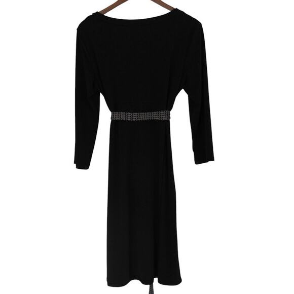 Two Hearts Maternity Dress Black Tie Around Waste‎ Size Large - Picture 4 of 6